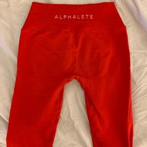 Alphalete Revival Leggings- formula red